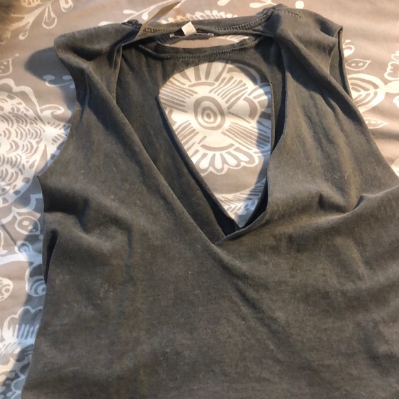 Distressed lace up crop top OS - Picture 5 of 6